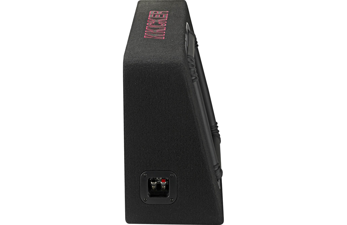 Kicker 46TL7T122 Sealed 2-ohm enclosure with single square L7T Series 12" shallow-mount subwoofer