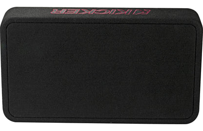 Kicker 46TL7T82 Sealed 2-ohm enclosure with single square L7T Series 8" shallow-mount subwoofer