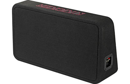 Kicker 46TL7T82 Sealed 2-ohm enclosure with single square L7T Series 8" shallow-mount subwoofer