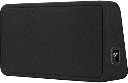 Kicker 46TL7T82 Sealed 2-ohm enclosure with single square L7T Series 8" shallow-mount subwoofer