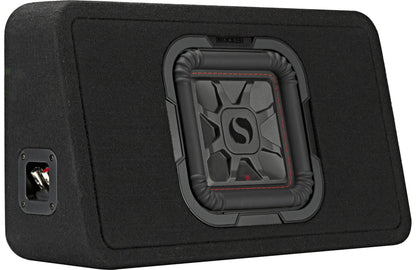 Kicker 46TL7T82 Sealed 2-ohm enclosure with single square L7T Series 8" shallow-mount subwoofer
