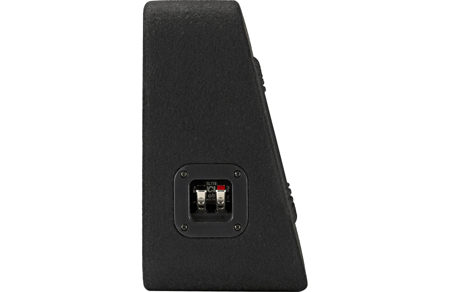 Kicker 46TL7T82 Sealed 2-ohm enclosure with single square L7T Series 8" shallow-mount subwoofer