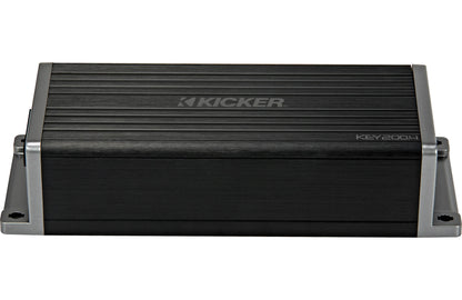 Kicker 47KEY200.4 Compact 4-channel car amplifier with automatic tuning DSP — 50 watts RMS x 4