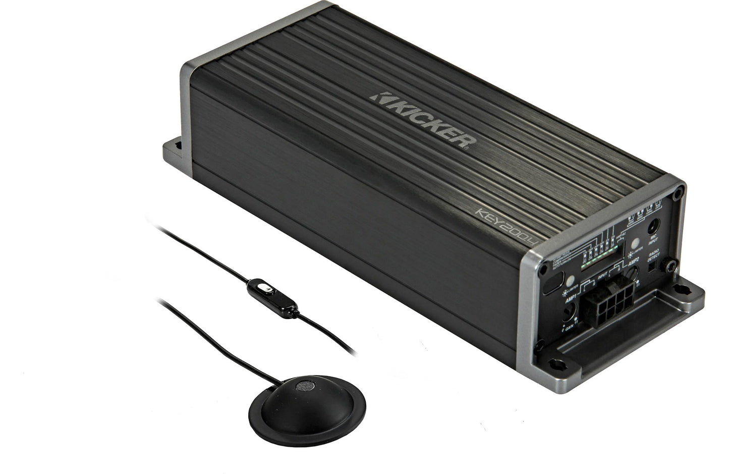 Kicker 47KEY200.4 Compact 4-channel car amplifier with automatic tuning DSP — 50 watts RMS x 4