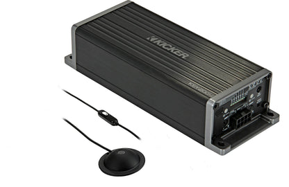 Kicker 47KEY200.4 Compact 4-channel car amplifier with automatic tuning DSP — 50 watts RMS x 4