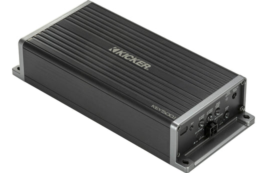 Kicker 47KEY500.1 Compact mono subwoofer amplifier with automatic tuning DSP — 500 watts RMS at 1 ohm