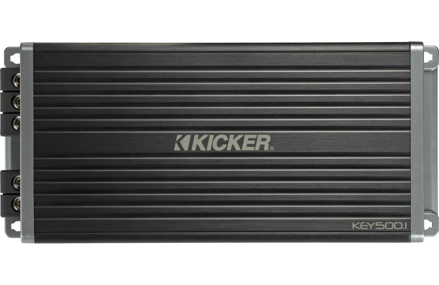 Kicker 47KEY500.1 Compact mono subwoofer amplifier with automatic tuning DSP — 500 watts RMS at 1 ohm