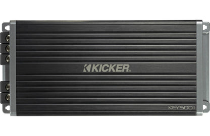 Kicker 47KEY500.1 Compact mono subwoofer amplifier with automatic tuning DSP — 500 watts RMS at 1 ohm