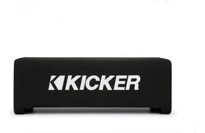 Kicker 48CDF104 Comp Series sealed down-firing enclosure with 10" 4-ohm subwoofer