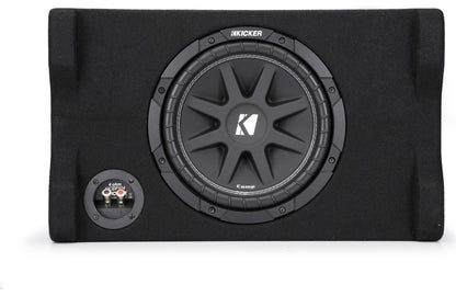 Kicker 48CDF104 Comp Series sealed down-firing enclosure with 10" 4-ohm subwoofer