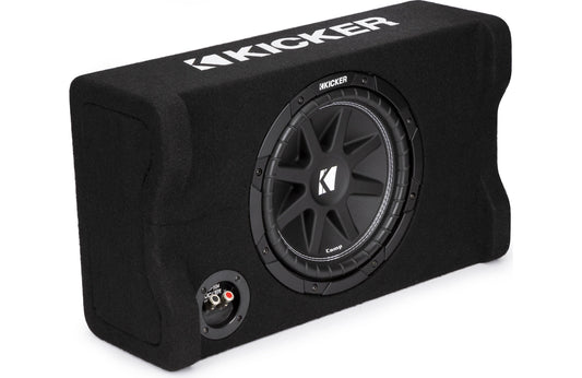 Kicker 48CDF104 Comp Series sealed down-firing enclosure with 10" 4-ohm subwoofer