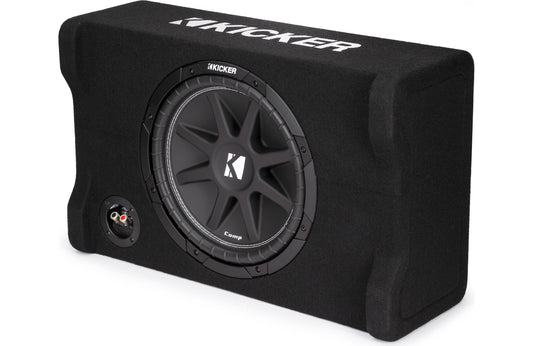 Kicker 48CDF124 Comp Series sealed downward-firing enclosure with 12" 4-ohm subwoofer