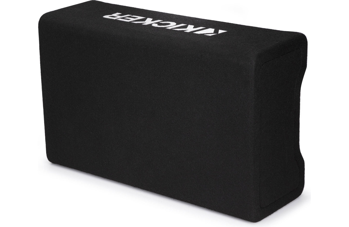 Kicker 48CDF124 Comp Series sealed downward-firing enclosure with 12" 4-ohm subwoofer