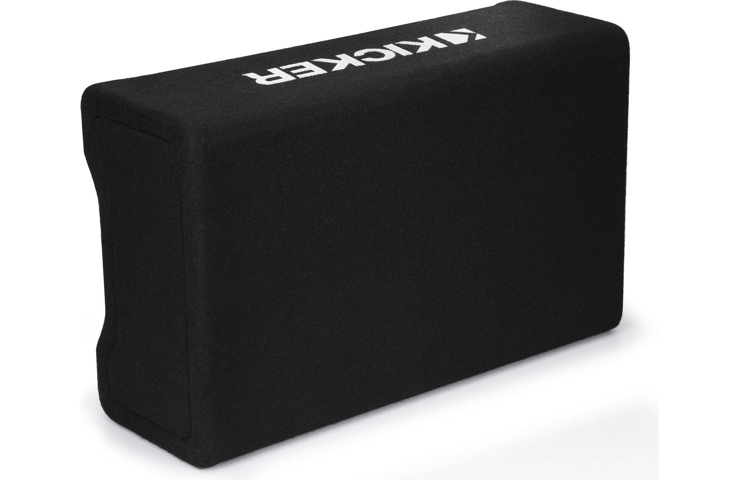 Kicker 48CDF124 Comp Series sealed downward-firing enclosure with 12" 4-ohm subwoofer
