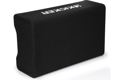 Kicker 48CDF124 Comp Series sealed downward-firing enclosure with 12" 4-ohm subwoofer