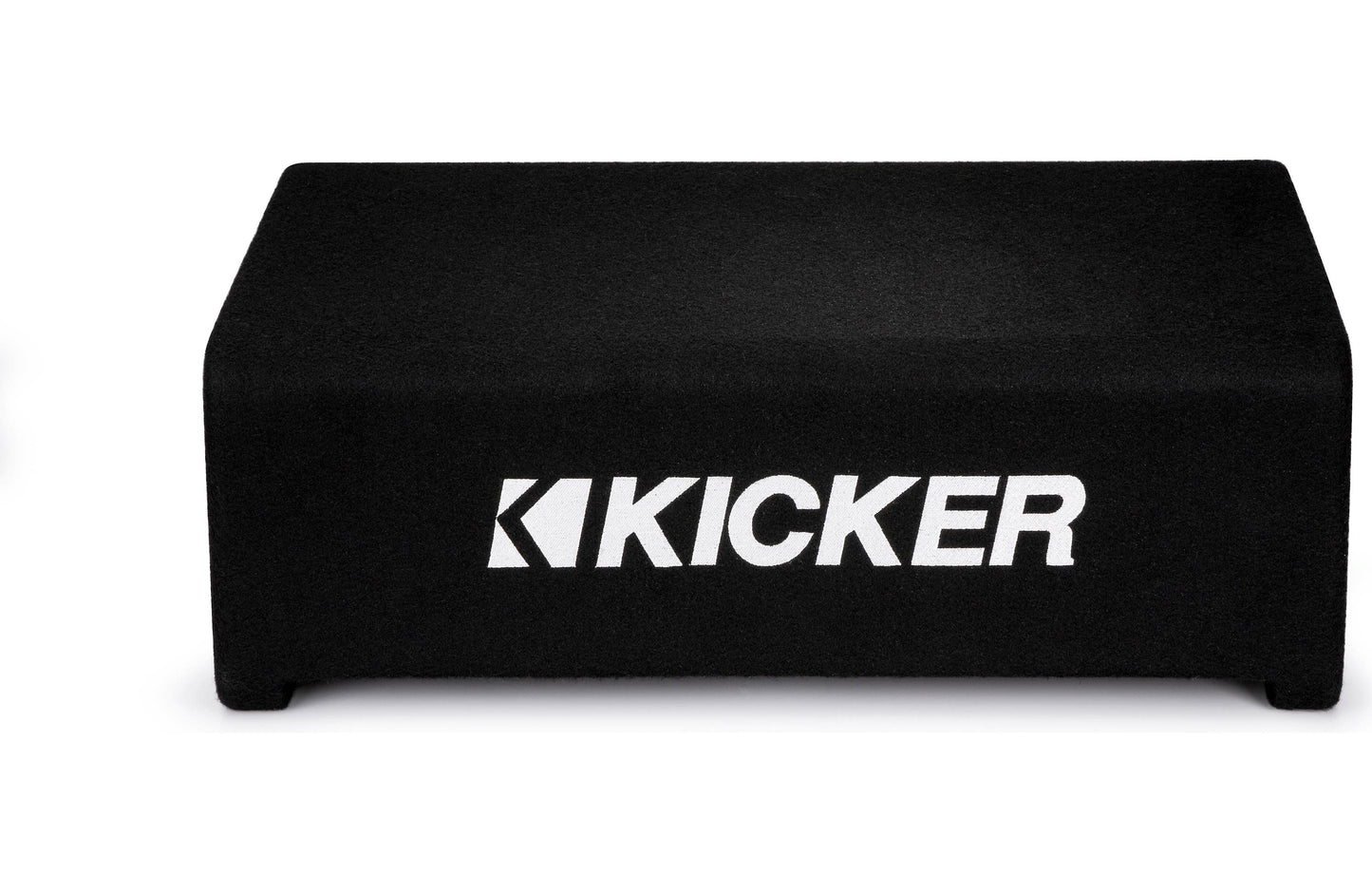 Kicker 48CDF124 Comp Series sealed downward-firing enclosure with 12" 4-ohm subwoofer