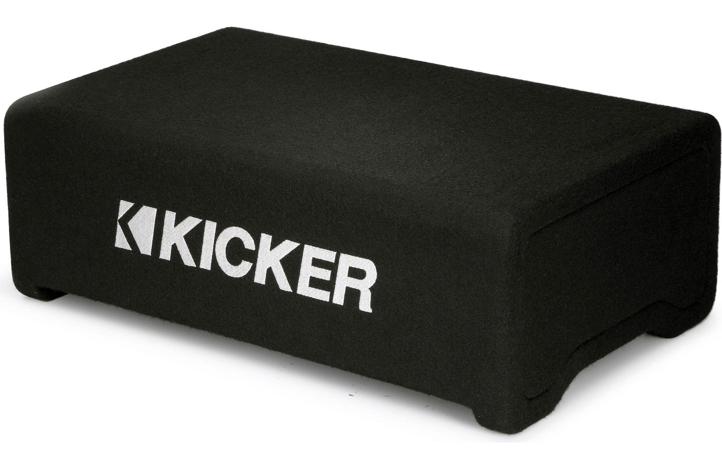 Kicker 48CDF124 Comp Series sealed downward-firing enclosure with 12" 4-ohm subwoofer