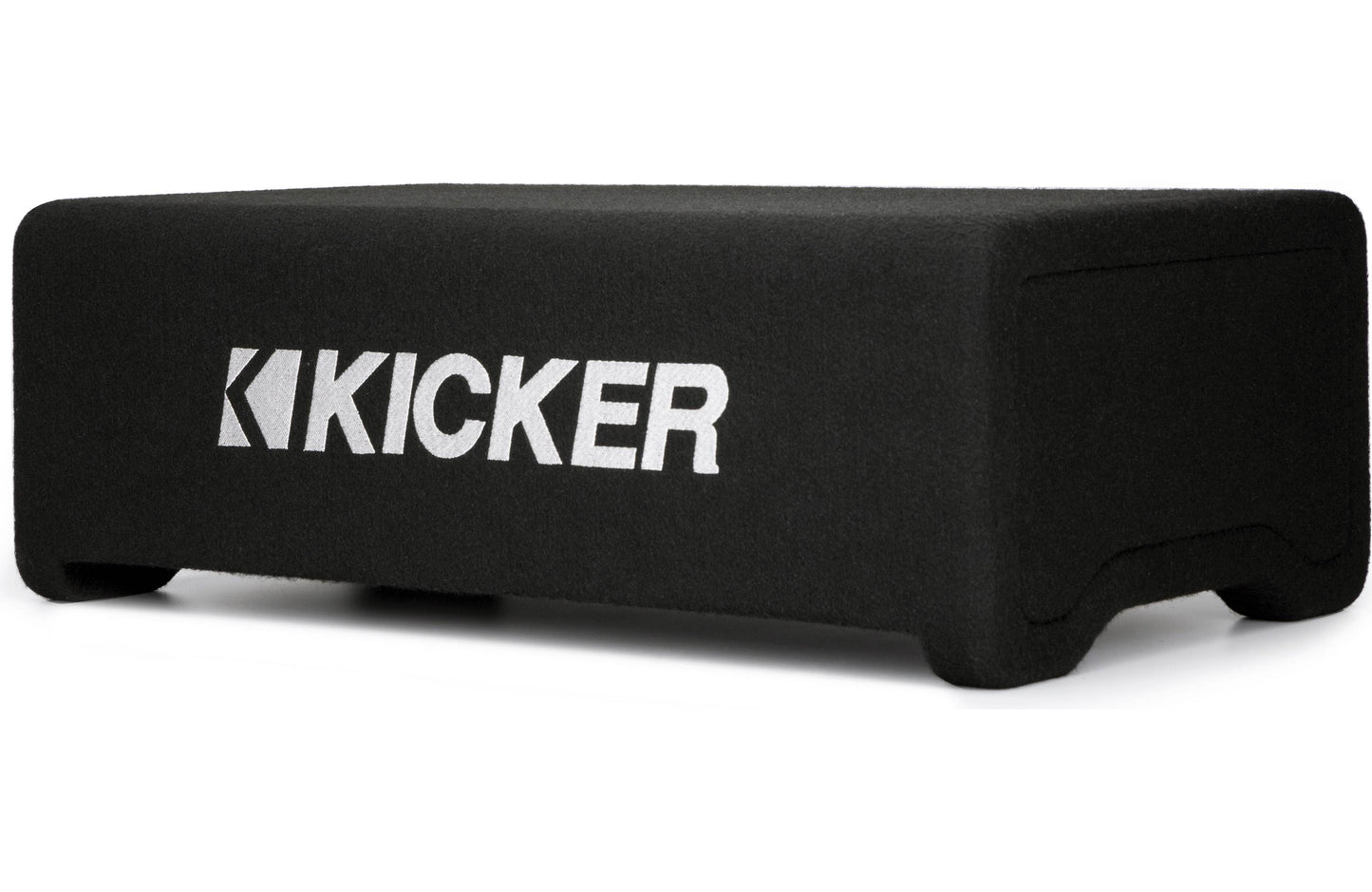 Kicker 48CDF124 Comp Series sealed downward-firing enclosure with 12" 4-ohm subwoofer