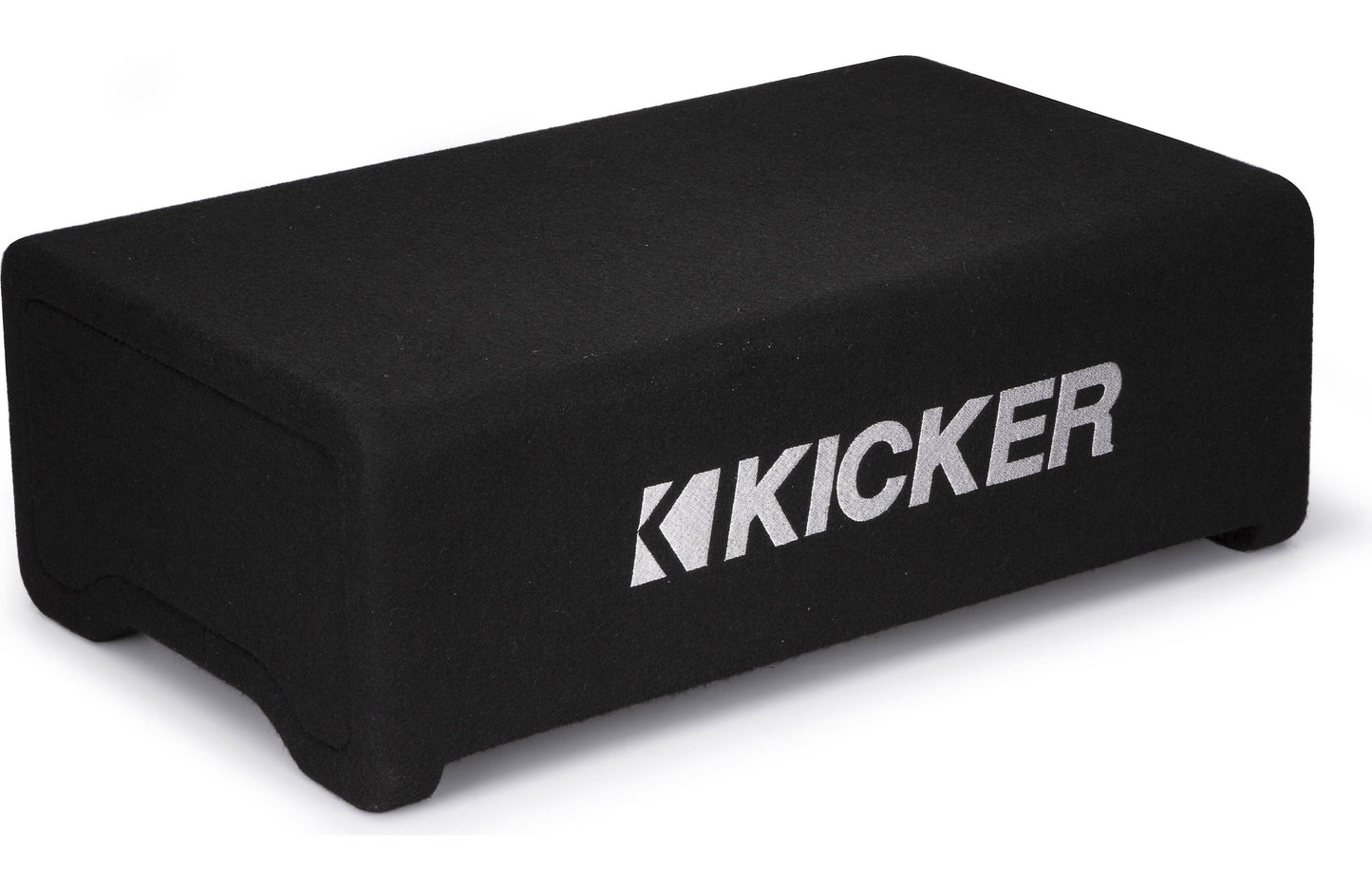 Kicker 48CDF124 Comp Series sealed downward-firing enclosure with 12" 4-ohm subwoofer