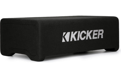 Kicker 48CDF124 Comp Series sealed downward-firing enclosure with 12" 4-ohm subwoofer