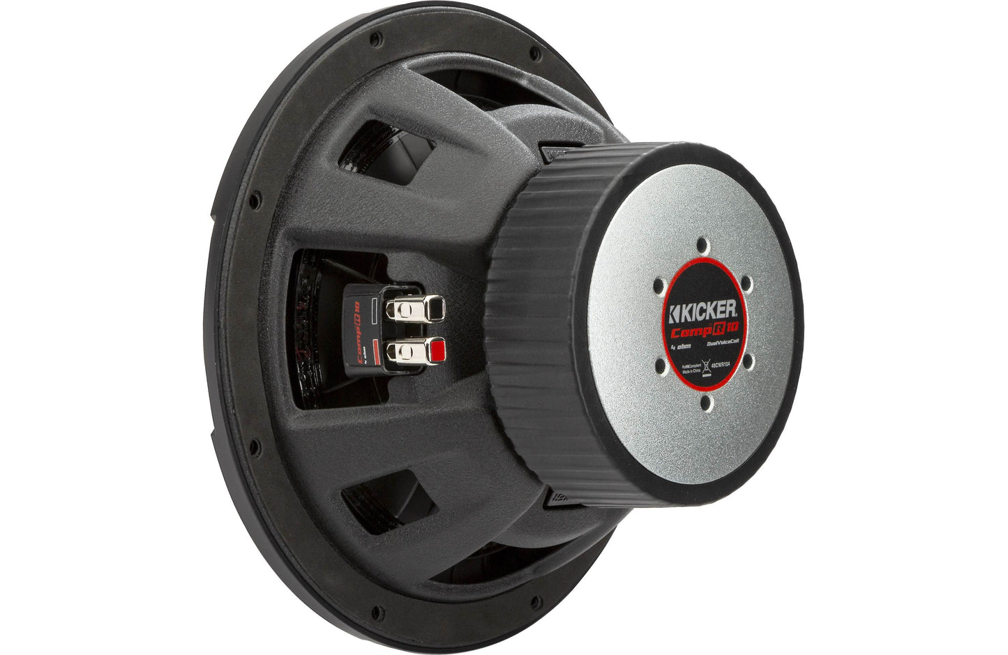 Kicker 48CWR104 CompR Series 10" subwoofer with dual 4-ohm voice coils