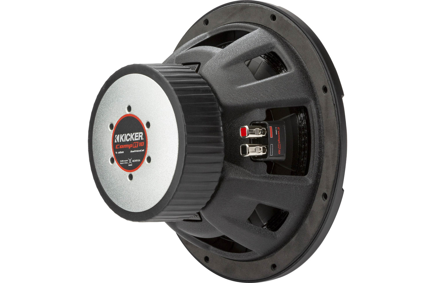 Kicker 48CWR104 CompR Series 10" subwoofer with dual 4-ohm voice coils