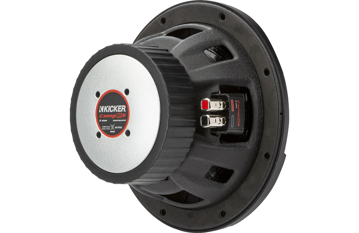 Kicker 48CWR82 CompR Series 8" subwoofer with dual 2-ohm voice coils