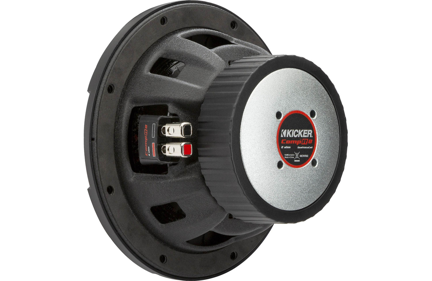 Kicker 48CWR82 CompR Series 8" subwoofer with dual 2-ohm voice coils
