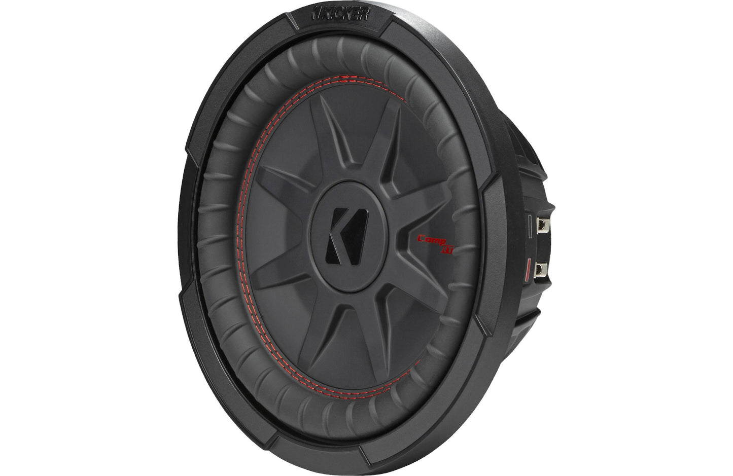 Kicker 48TCWRT102 CompRT Series shallow-mount 10" subwoofer with dual 2-ohm voice coils