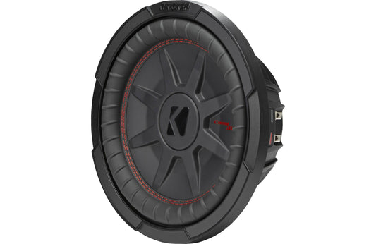 Kicker 48CWRT104 CompRT Series shallow-mount 10" subwoofer with dual 4-ohm voice coils