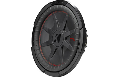 Kicker 48CWRT124 CompRT Series shallow-mount 12" subwoofer with dual 4-ohm voice coils
