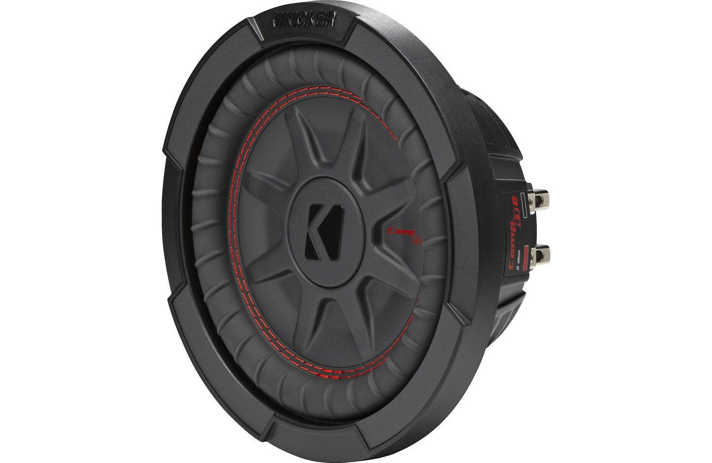 Kicker 48CWRT82 CompRT Series shallow-mount 8" subwoofer with dual 2-ohm voice coils