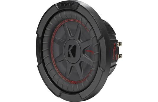 Kicker 48CWRT82 CompRT Series shallow-mount 8" subwoofer with dual 2-ohm voice coils