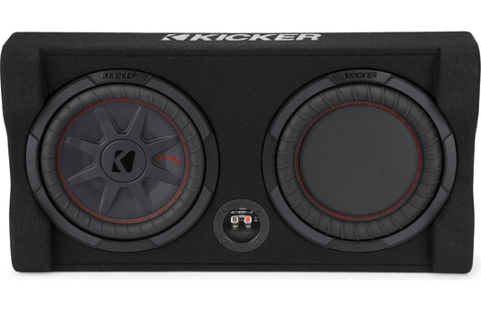 Kicker 48TRTP102 Sealed downward-firing enclosure with CompRT® 10" shallow-mount subwoofer and passive radiator