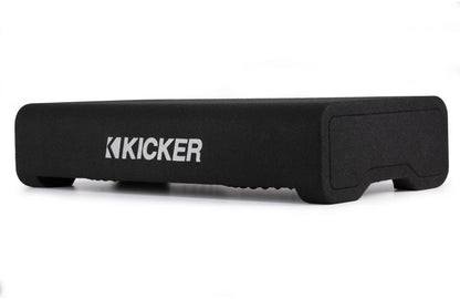 Kicker 48TRTP122 Sealed downward-firing enclosure with CompRT® 12" shallow-mount subwoofer and passive radiator