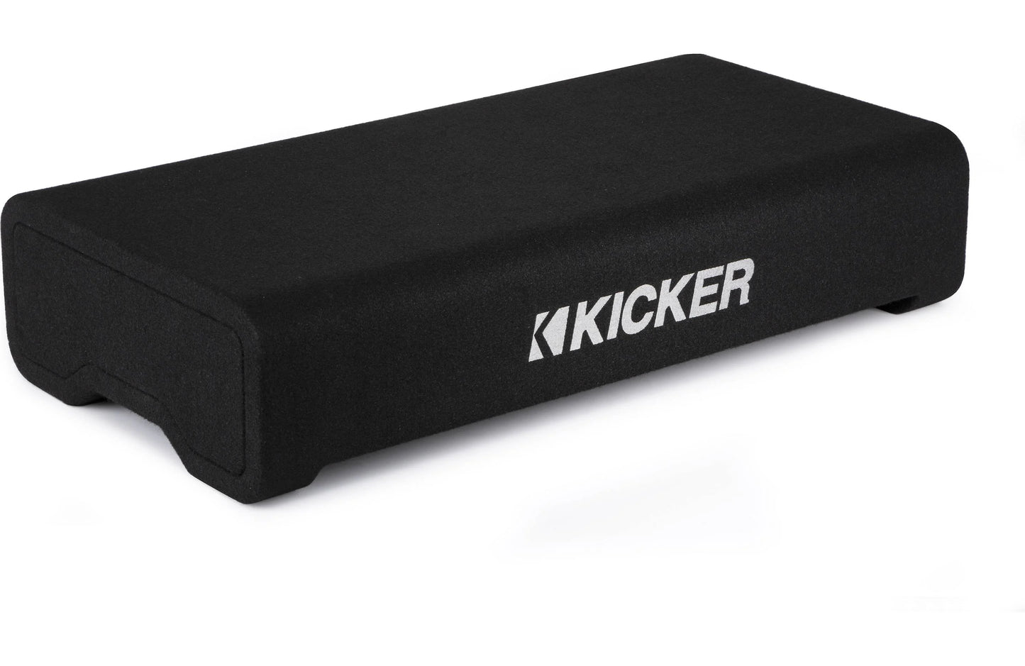 Kicker 48TRTP122 Sealed downward-firing enclosure with CompRT® 12" shallow-mount subwoofer and passive radiator