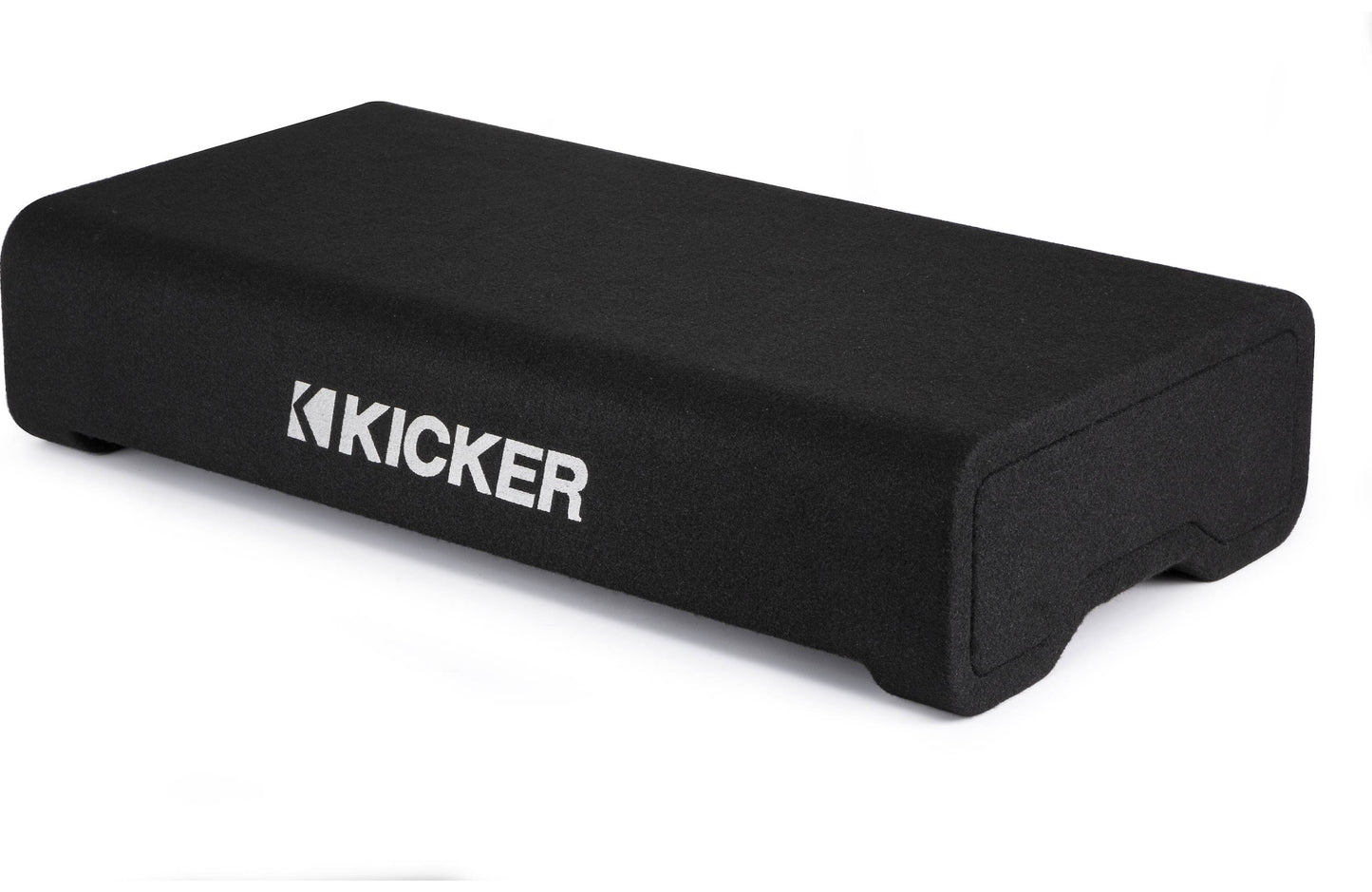 Kicker 48TRTP122 Sealed downward-firing enclosure with CompRT® 12" shallow-mount subwoofer and passive radiator