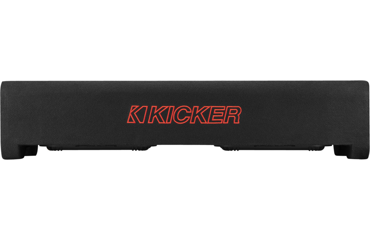 Kicker 49DL7TDF122 Sealed downward-firing enclosure with two L7T 12" shallow-mount square subwoofers