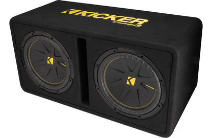 Kicker 50DCWC122 CompC 2-ohm ported enclosure with two 12" CompC™ subwoofers