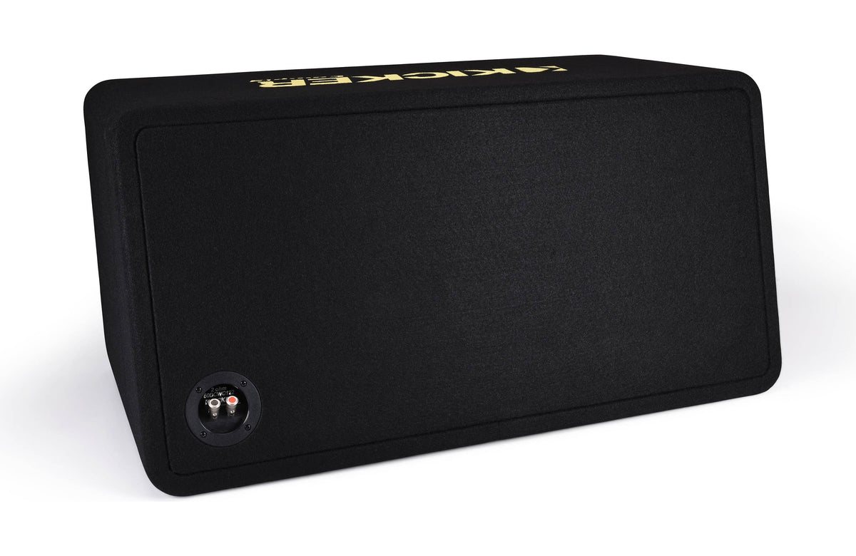 Compc Ported Kicker 50DCWC122 CompC 2-ohm ported enclosure with two 12