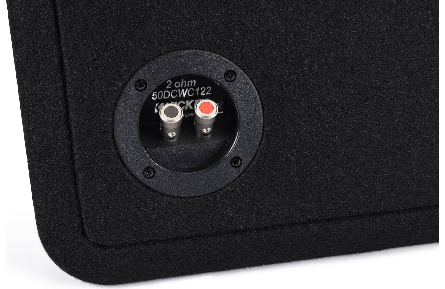 Kicker 50DCWC122 CompC 2-ohm ported enclosure with two 12" CompC™ subwoofers