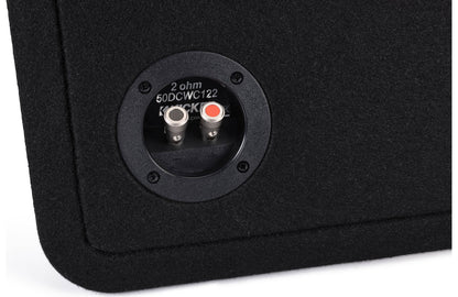Kicker 50DCWC122 CompC 2-ohm ported enclosure with two 12" CompC™ subwoofers