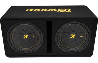 Kicker 50DCWC122 CompC 2-ohm ported enclosure with two 12" CompC™ subwoofers