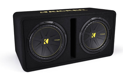 Kicker 50DCWC122 CompC 2-ohm ported enclosure with two 12" CompC™ subwoofers