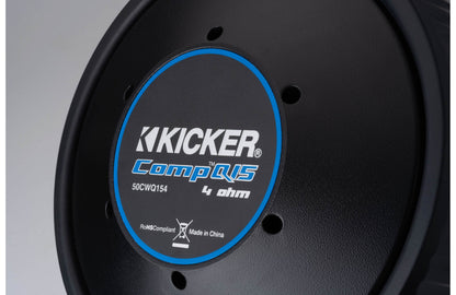 Kicker 51CWQ154 CompQ Series 15" subwoofer with dual 4-ohm voice coils