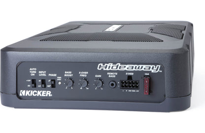 Kicker 51HS8 Hideaway™ compact powered subwoofer with 8" sub and 150-watt amp