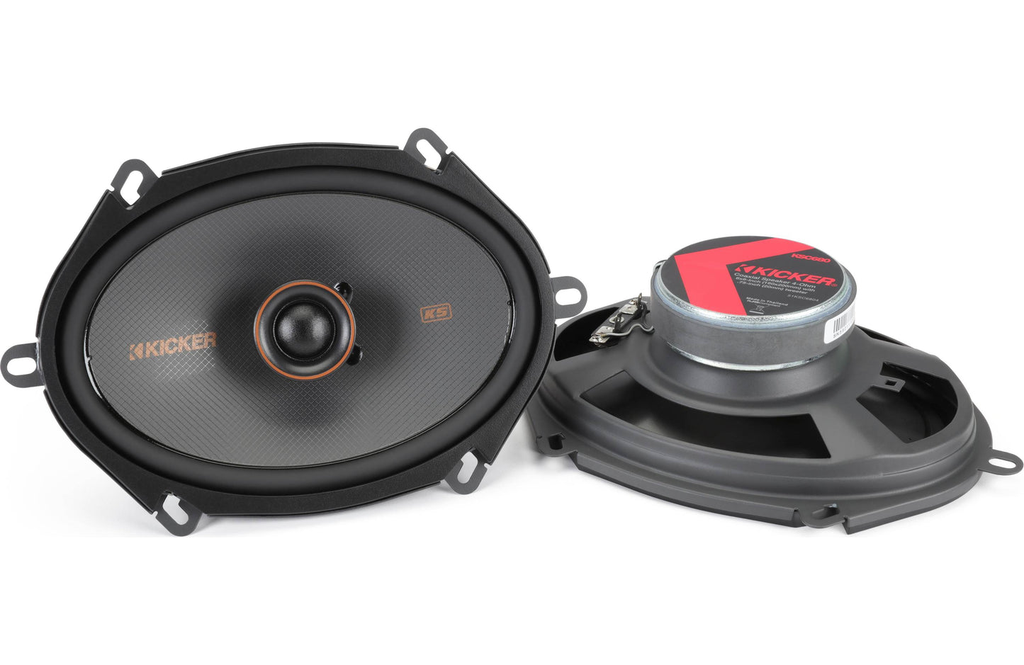 Kicker 51KSC6804 KS Series 6"x8" 2-way car speakers