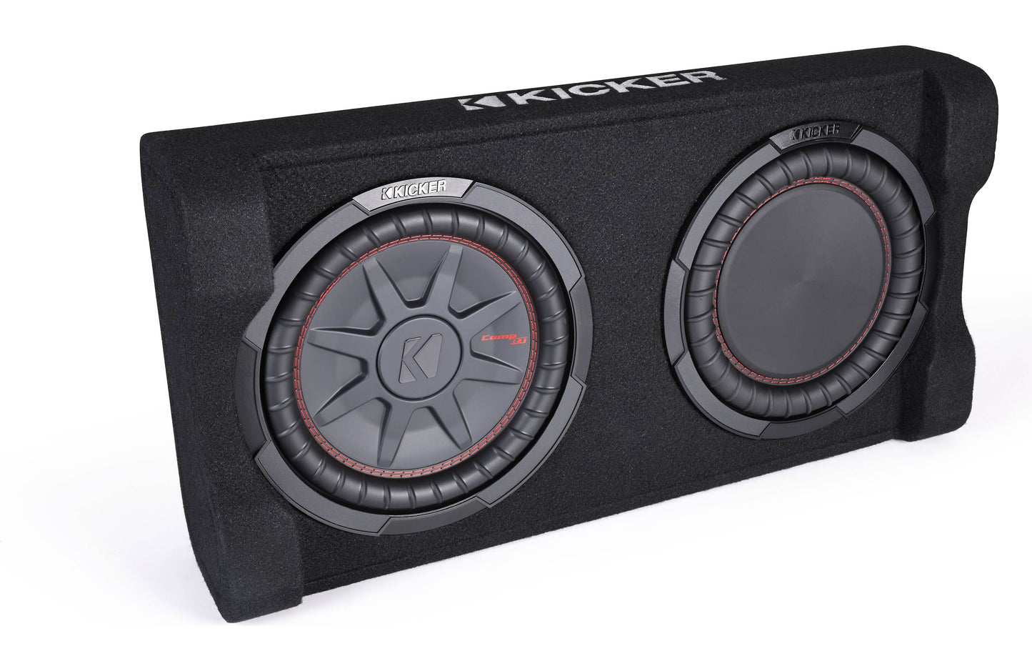 Kicker 51PTRTP10 Low-profile down-firing 400-watt powered enclosure, CompRT® 10" shallow-mount subwoofer, passive radiator