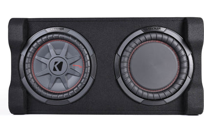 Kicker 51PTRTP10 Low-profile down-firing 400-watt powered enclosure, CompRT® 10" shallow-mount subwoofer, passive radiator