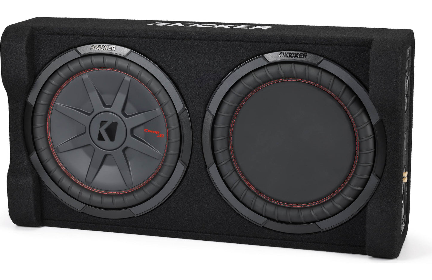 Kicker 51PTRTP12 Low-profile down-firing 500-watt powered enclosure, CompRT® 12" shallow-mount subwoofer, passive radiator